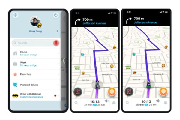 Batman tema Waze 