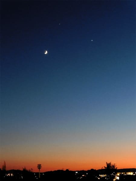Conjunción Luna y Venus 