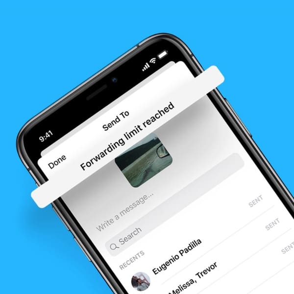 Facebook Messenger límite mensajes reenviados 