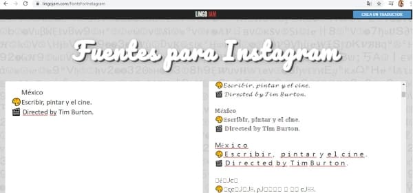 Instagram cambiar letra 