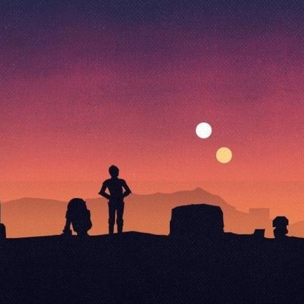 Star Wars visualización de la luna y la miniluna