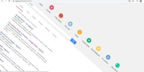 Secretos trucos Google do a barrell roll
