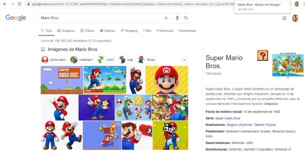 Secretos trucos Google super mario bros