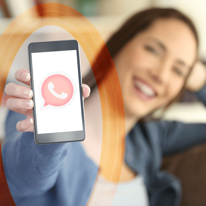 Cambia el color del icono de WhatsApp a rosa