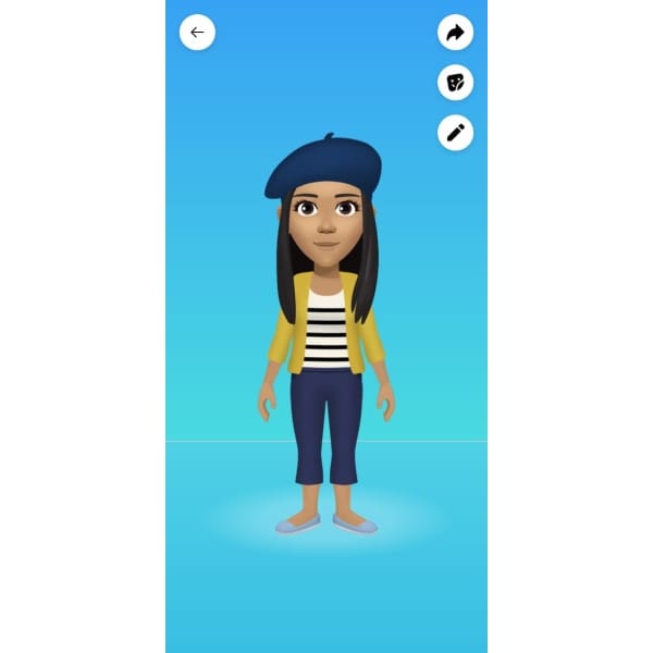 Avatar de Facebook con fondo azul