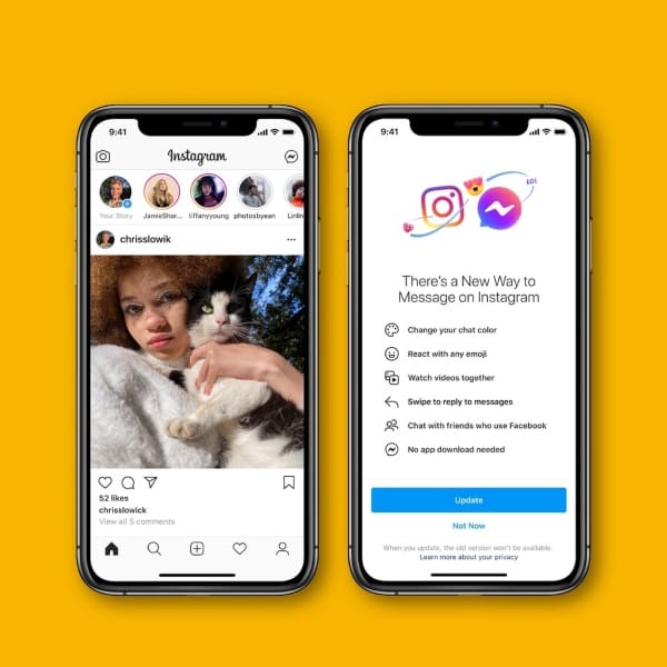 Fusión Facebook Messenger e Instagram Direct