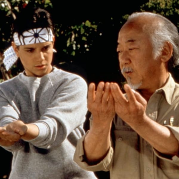 Daniel y Maestro Miyagi en Karate Kid