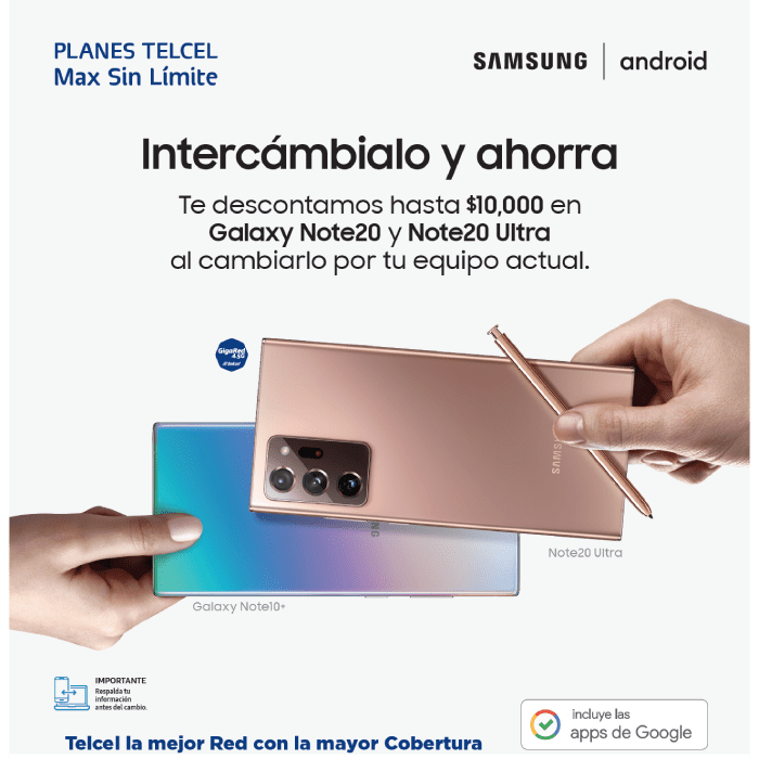 promocion de Samsung Cambia tu Smartphone