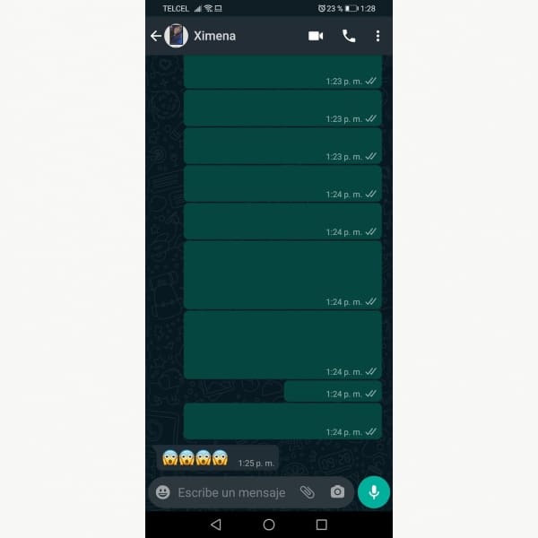 WhatsApp mensajes invisibles 