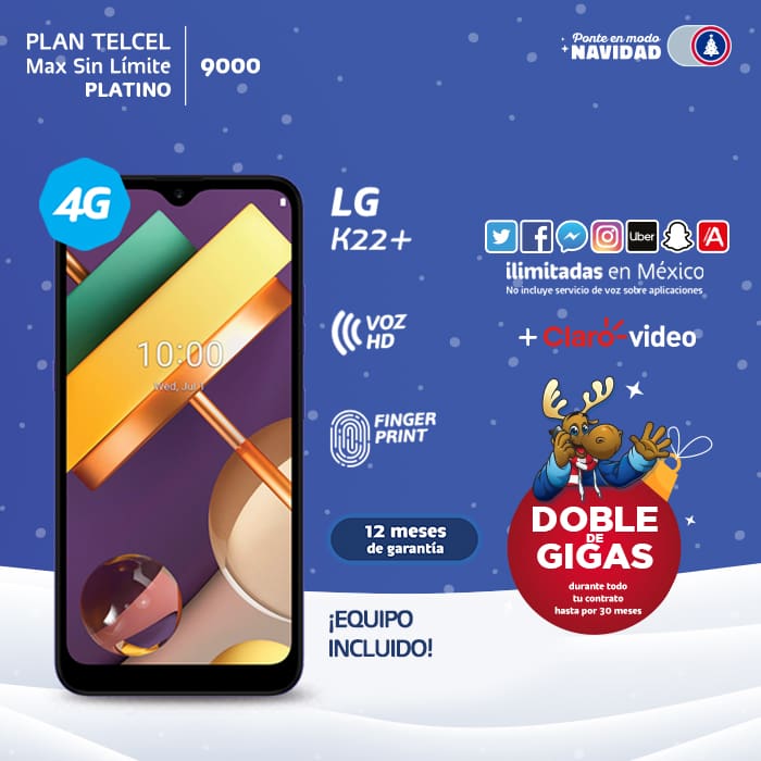 Plan Telcel Max Sin Límite 9000 Platino