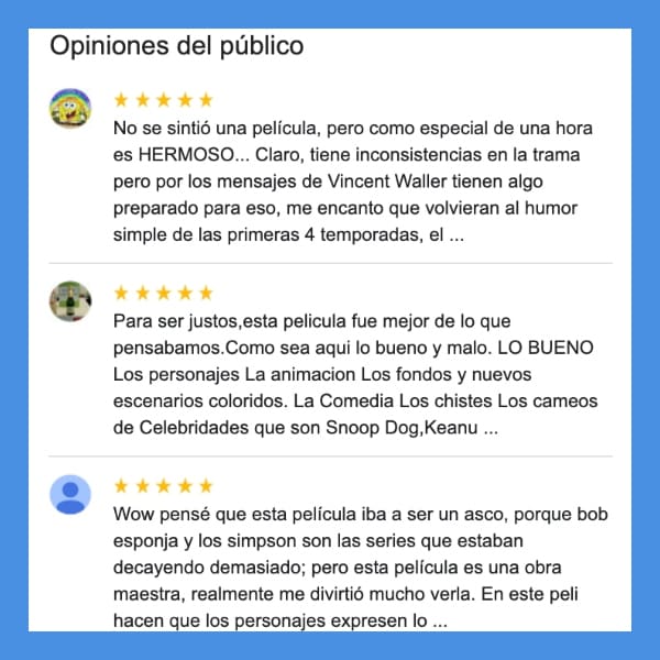 comentarios de bob esponja