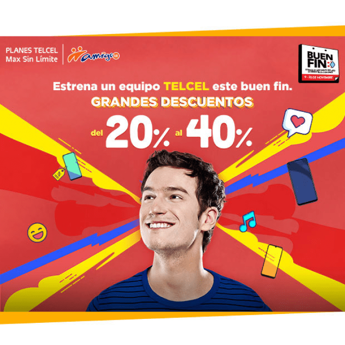 Buen Fin Telcel smartphones y gadgets en promoción