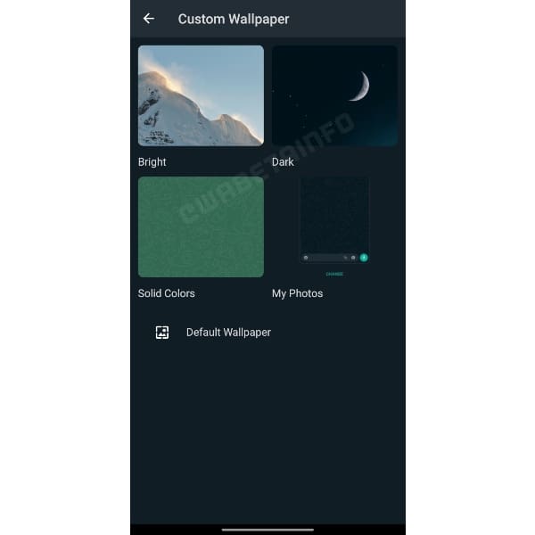 Nuevos fondos de pantalla personalizados WhatsApp