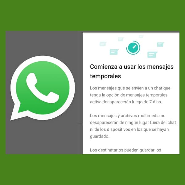 mensajes temporales en whatsapp