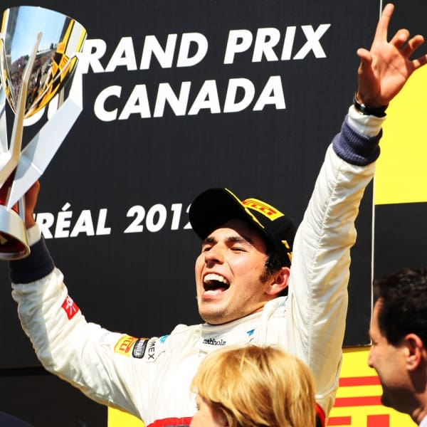 podio en canada de checo perez