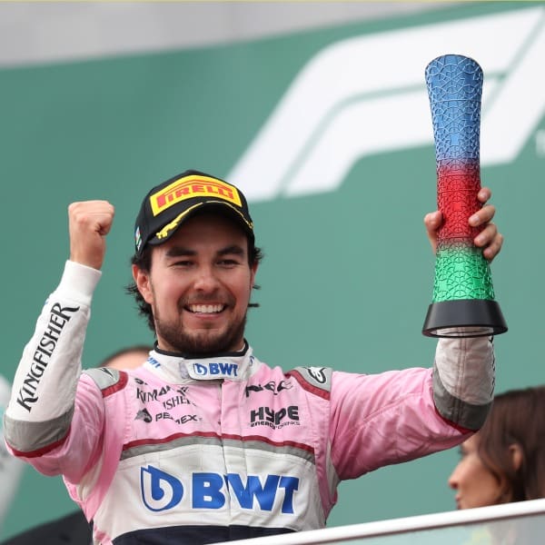podio en Azerbaiyán de checo perez