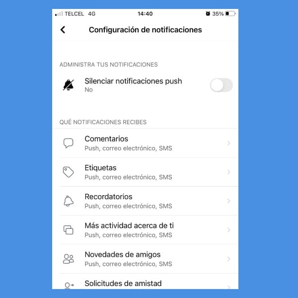 como silenciar notificaciones de facebook