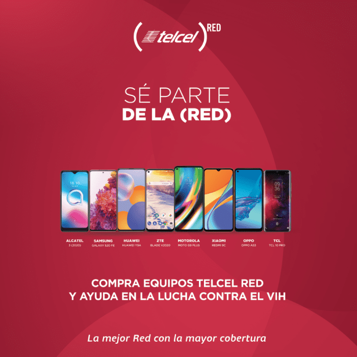 Campaña Telcel RED teléfonos participantes