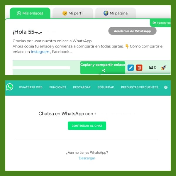 WhatsApp en Instagram