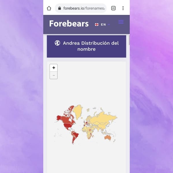 Forebears nombres en e mundo 