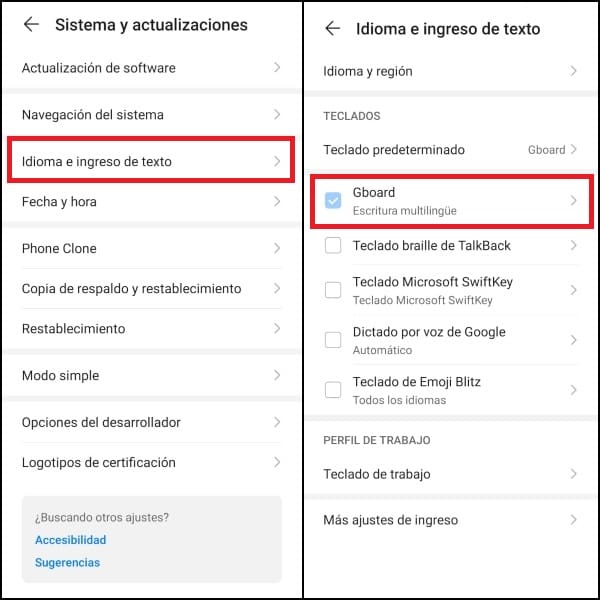 Teclado Android Gboard Google cómo activarlo 