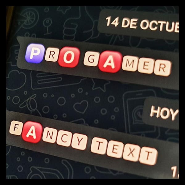 letras color rojo en whatsapp