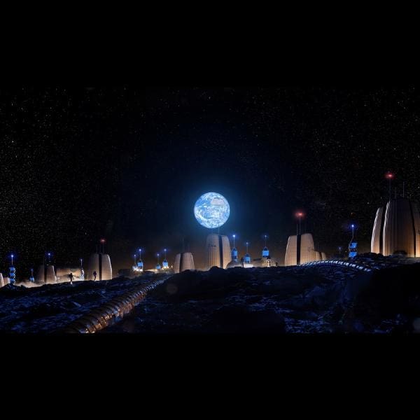 imágenes que muestran cómo sería la primera ciudad en la Luna