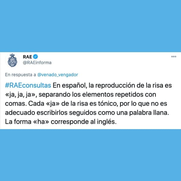 la manera correcta de escribir la risa en chats