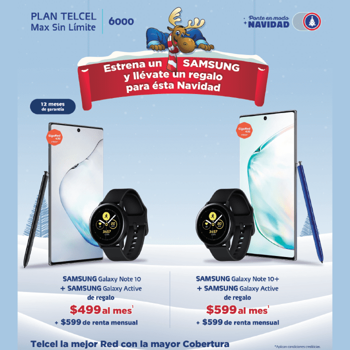 Samsung Galaxy promoción Telcel