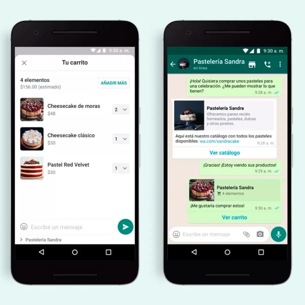WhatsApp carrito de compras 