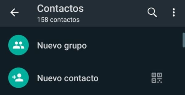 WhatsApp añadir contactos 