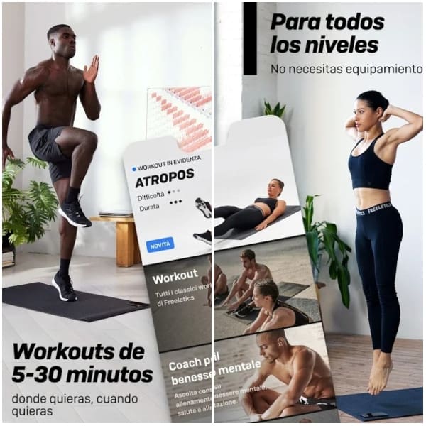 Freeletics app para entrenamiento 