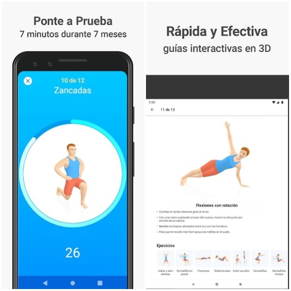 Apps para hacer ejercicio Seven 