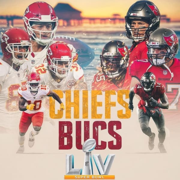 Super Bowl LV final Chiefs VS Bucs Tampa Bay 