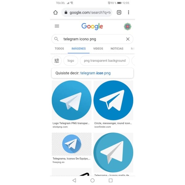 Telegram ícono png 