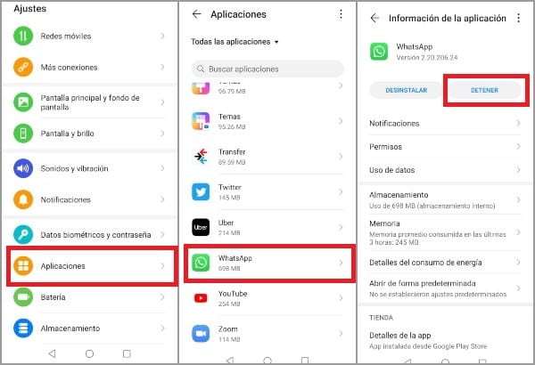 WhatsApp cómo apagar la aplicación 