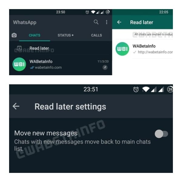 WhatsApp estrena la función 'Leer después' que sustituye a los chats archivados y silencia automáticamente esas conversaciones