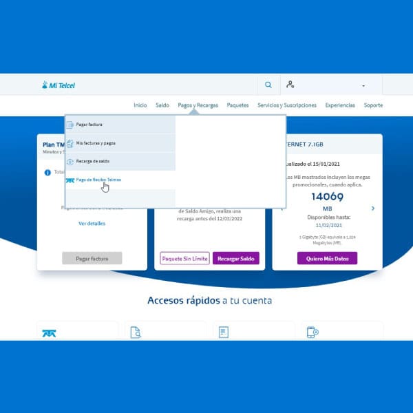 Cómo pagar mi recibo Telmex desde Mi Telcel