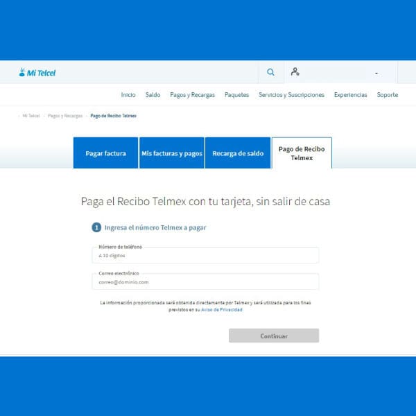 Cómo pagar mi recibo Telmex desde Mi Telcel