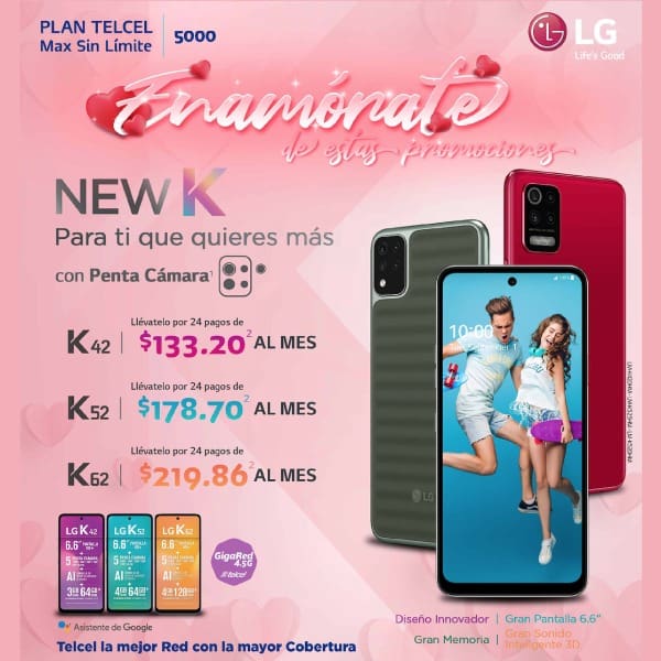 NEW K LG promoción Telcel 
