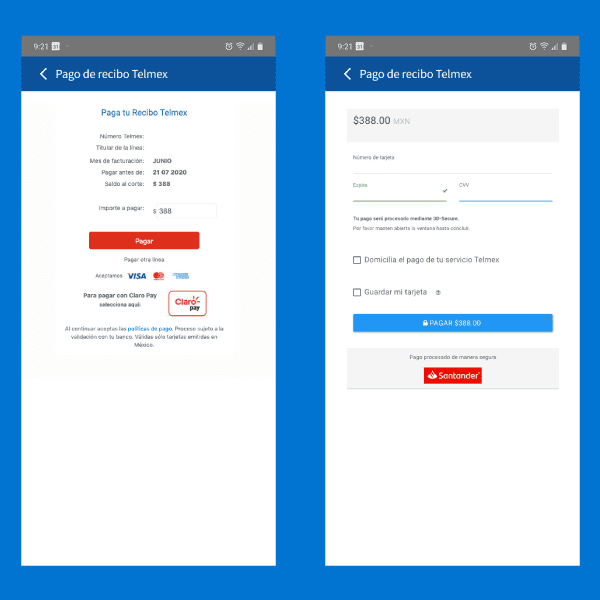 Cómo pagar mi recibo Telmex desde Mi Telcel