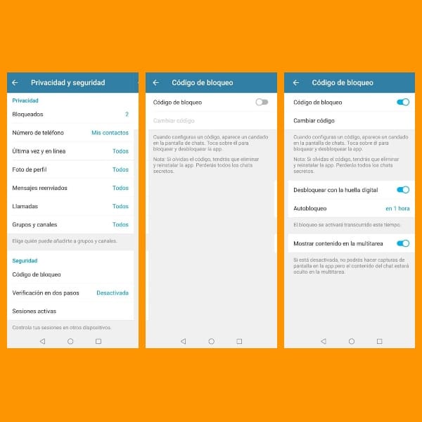 Cómo proteger tus chats en Telegram con un código de acceso