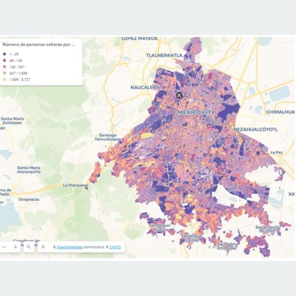 cómo funciona el mapa de personas solteras de la CDMX