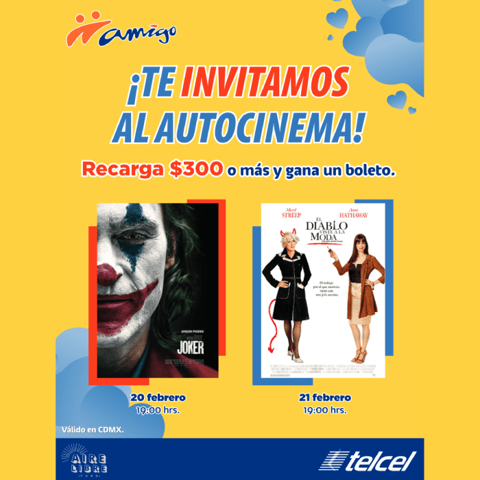 Dinámica Telcel Autocinema Coyoacán