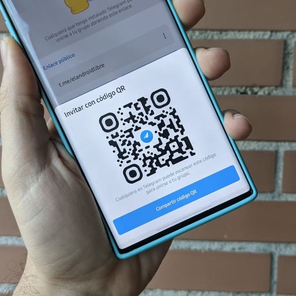 Telegram nueva función para invitar contactos código QR 