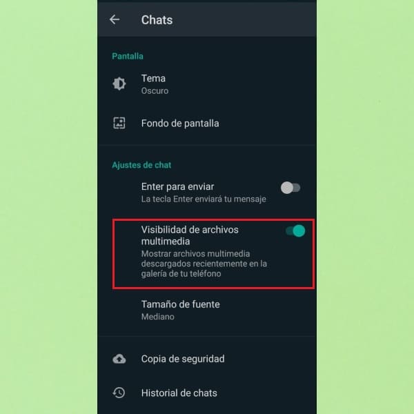 No guardar fotos y videos de WhatsApp 