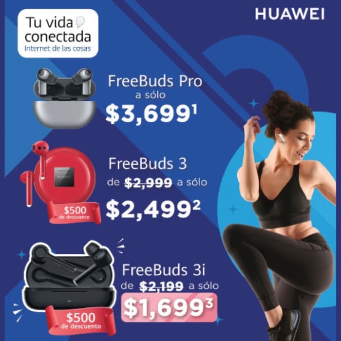 uawei Frebuds favoritos con Telcel al mejor precio