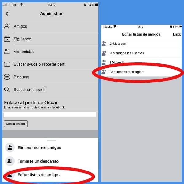 acceso restringido de facebook