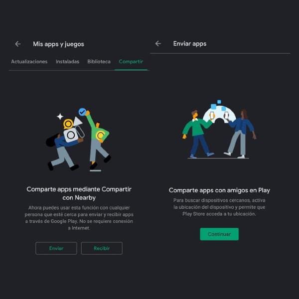 Cómo enviar aplicaciones de Play Store entre dispositivos Android