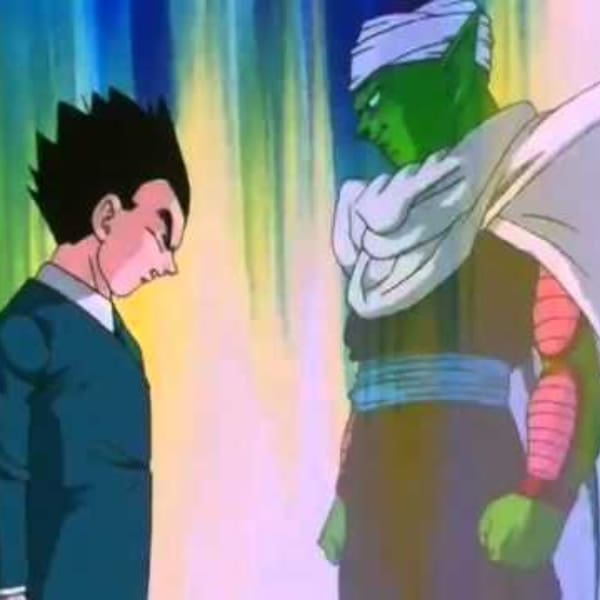 Gohan se despide de Piccoro en Dragon Ball GT 